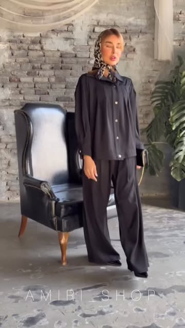 کت و شلوار زنانه کرپ مورگان